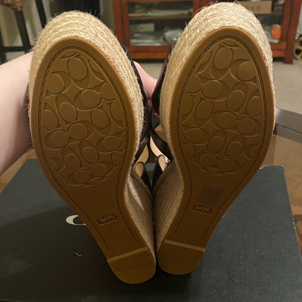 NIB Coach Isla Strappy Wedge Platform Sandals 8.5 - Picture 9 of 12